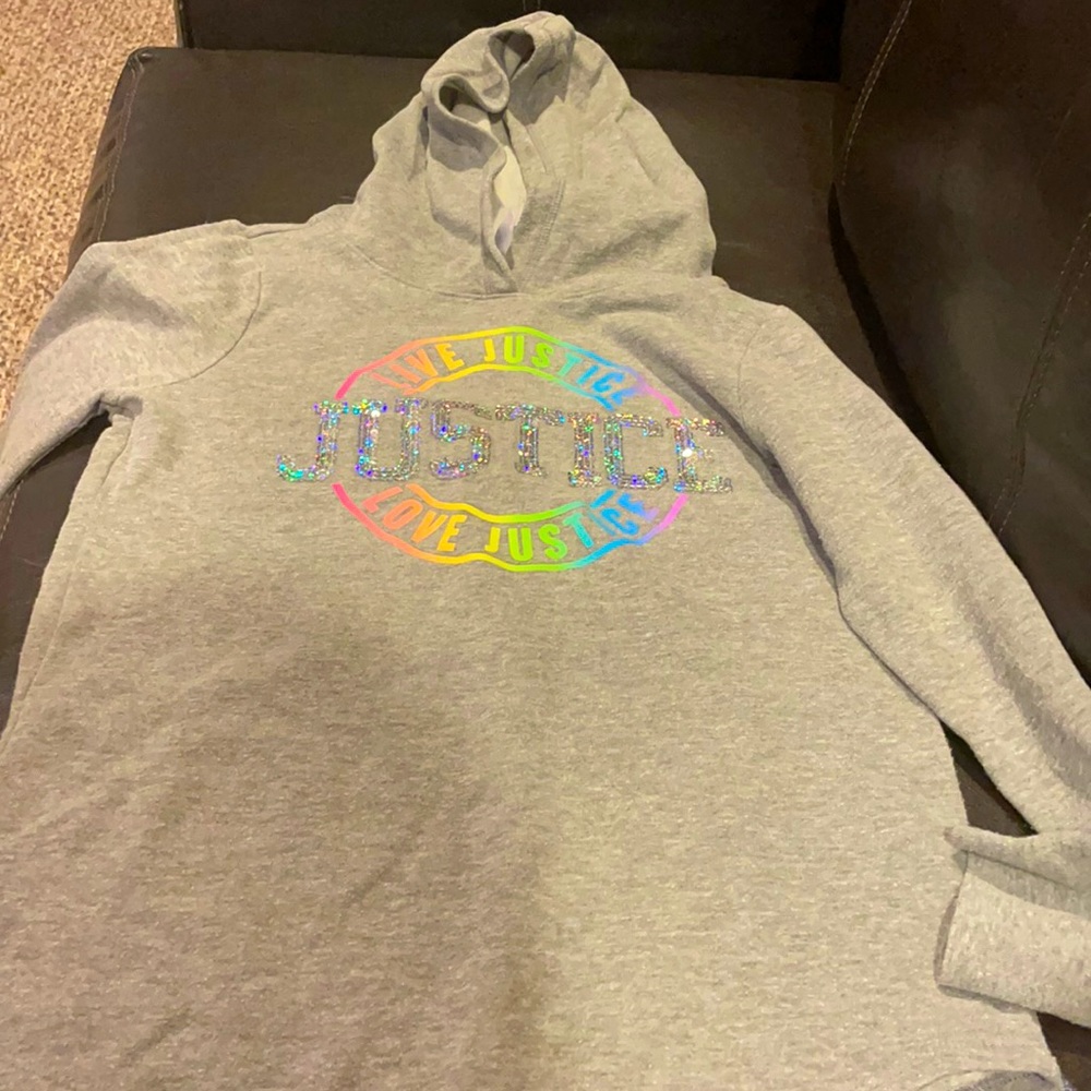 Sweatshirt justice brand barley even worn